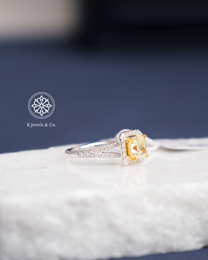 1ct Cushion Cut Diamond Ring