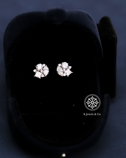 Multishape Cluster Earrings w/ GIA