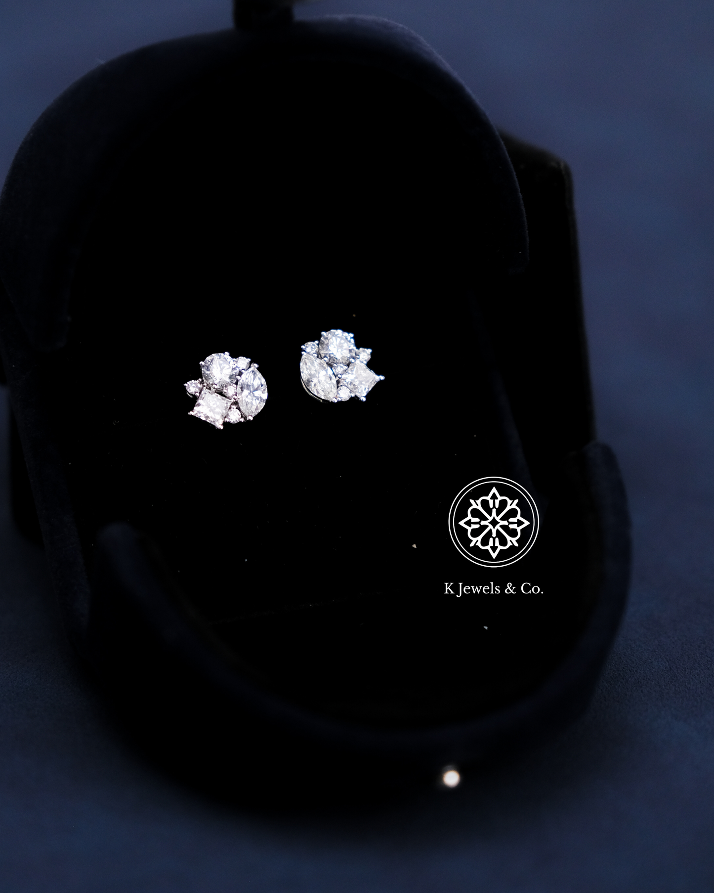 Multishape Cluster Earrings w/ GIA