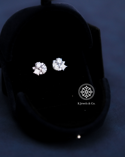 Multishape Cluster Earrings w/ GIA