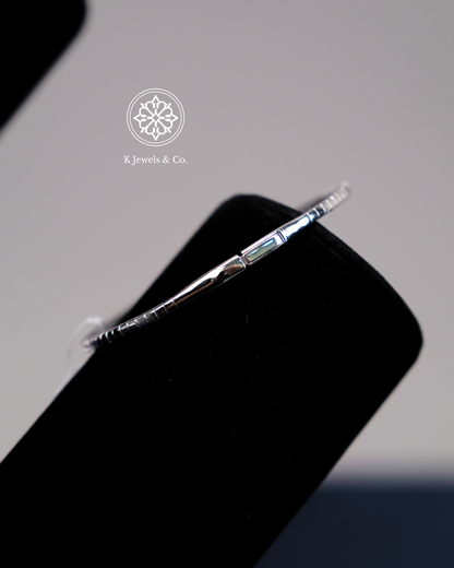Diamond Bangle in White Gold