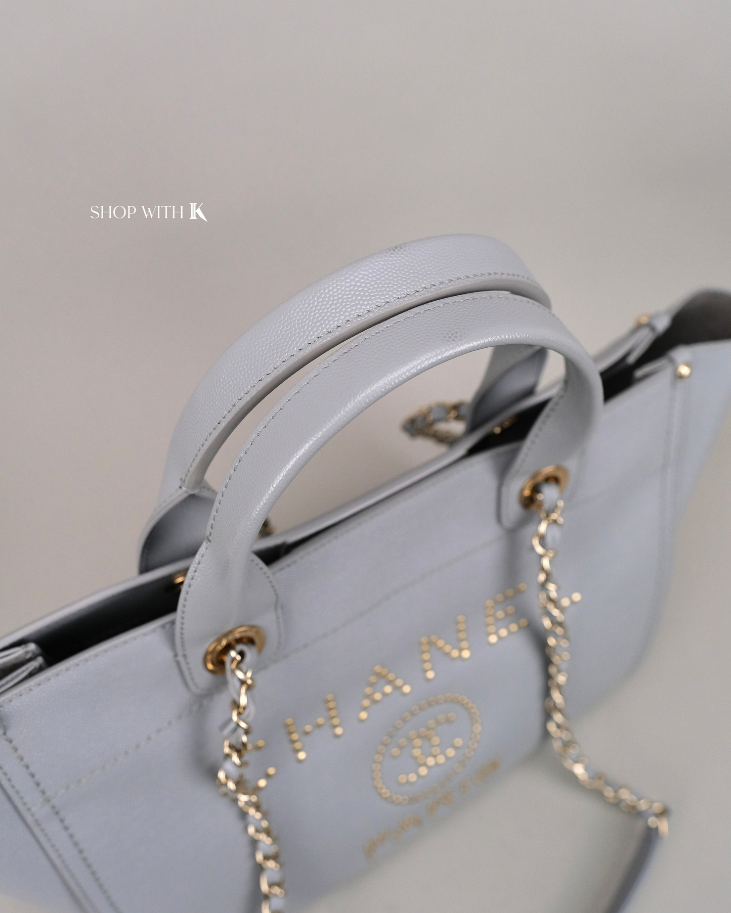 Chanel Deauville Tote Gray