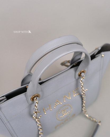Chanel Deauville Tote Gray
