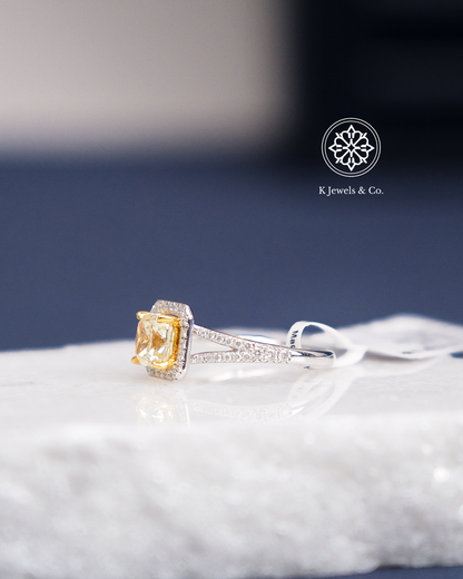 1ct Cushion Cut Diamond Ring