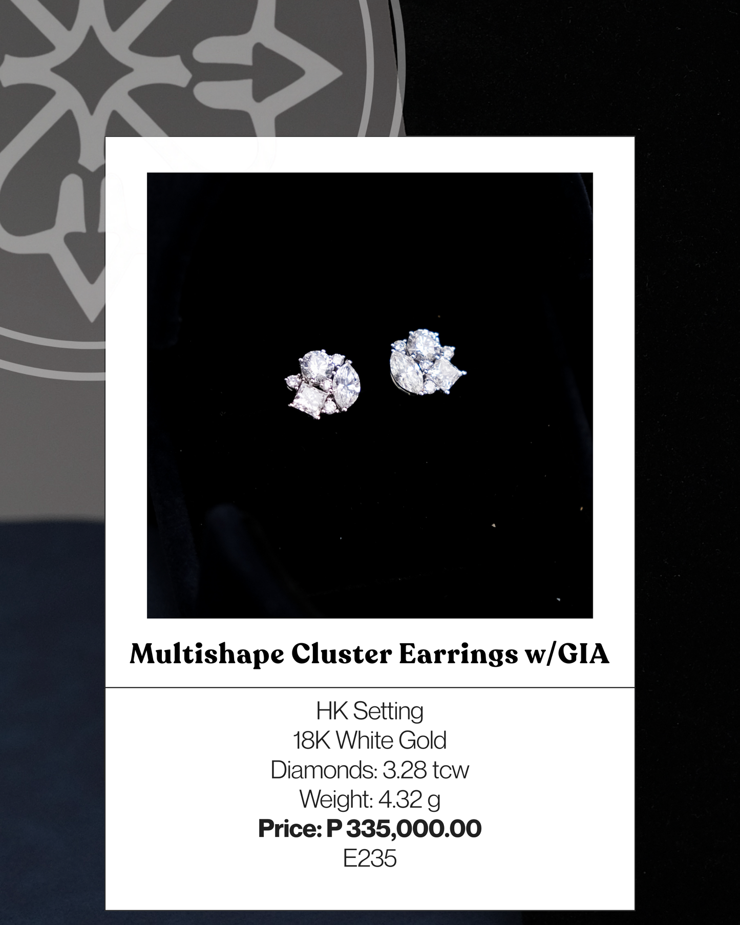Multishape Cluster Earrings w/ GIA