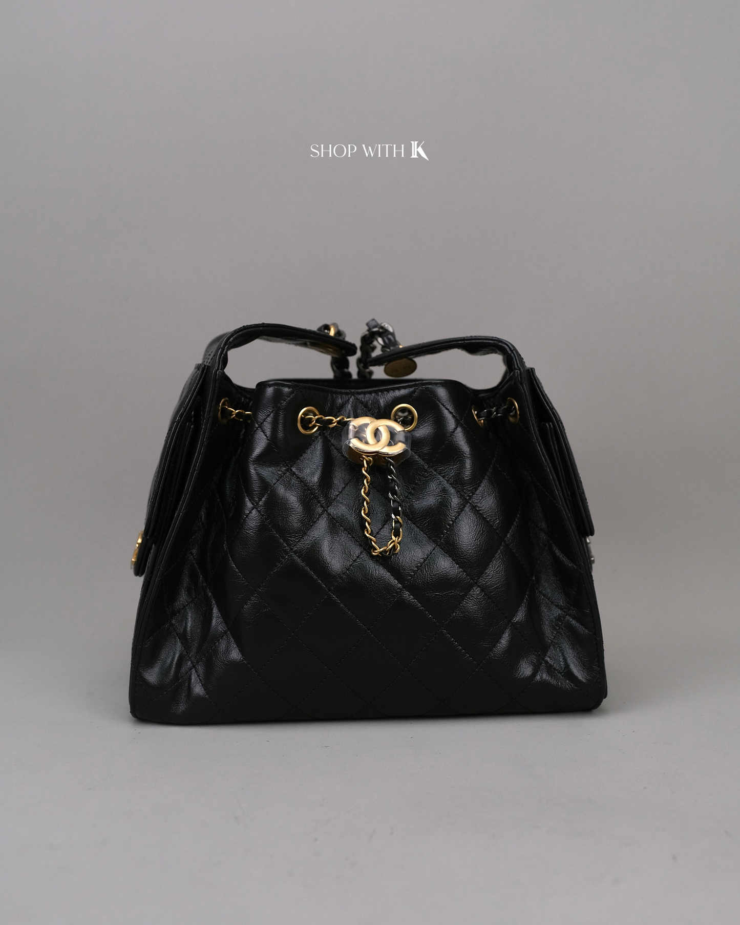 Chanel 25 Small Black Shiny Calfskin