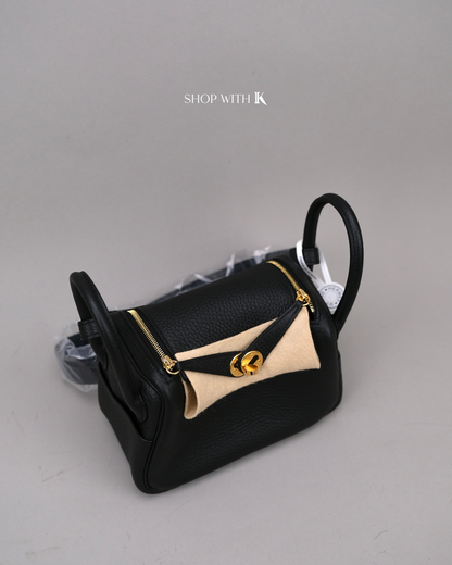Hermes Mini Lindy Noir GHW