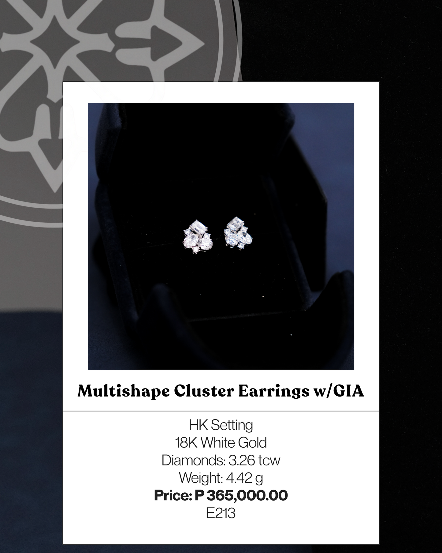 Multishape Cluster Earrings w/ GIA