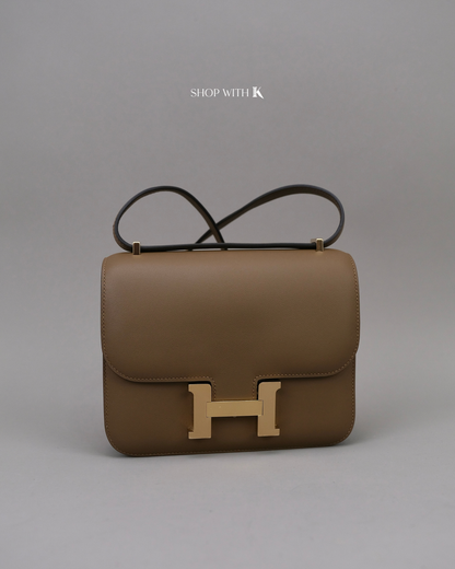 Hermes Constance 18 Beige de Weimar GHW