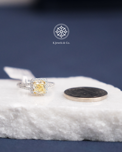 1ct Cushion Cut Diamond Ring