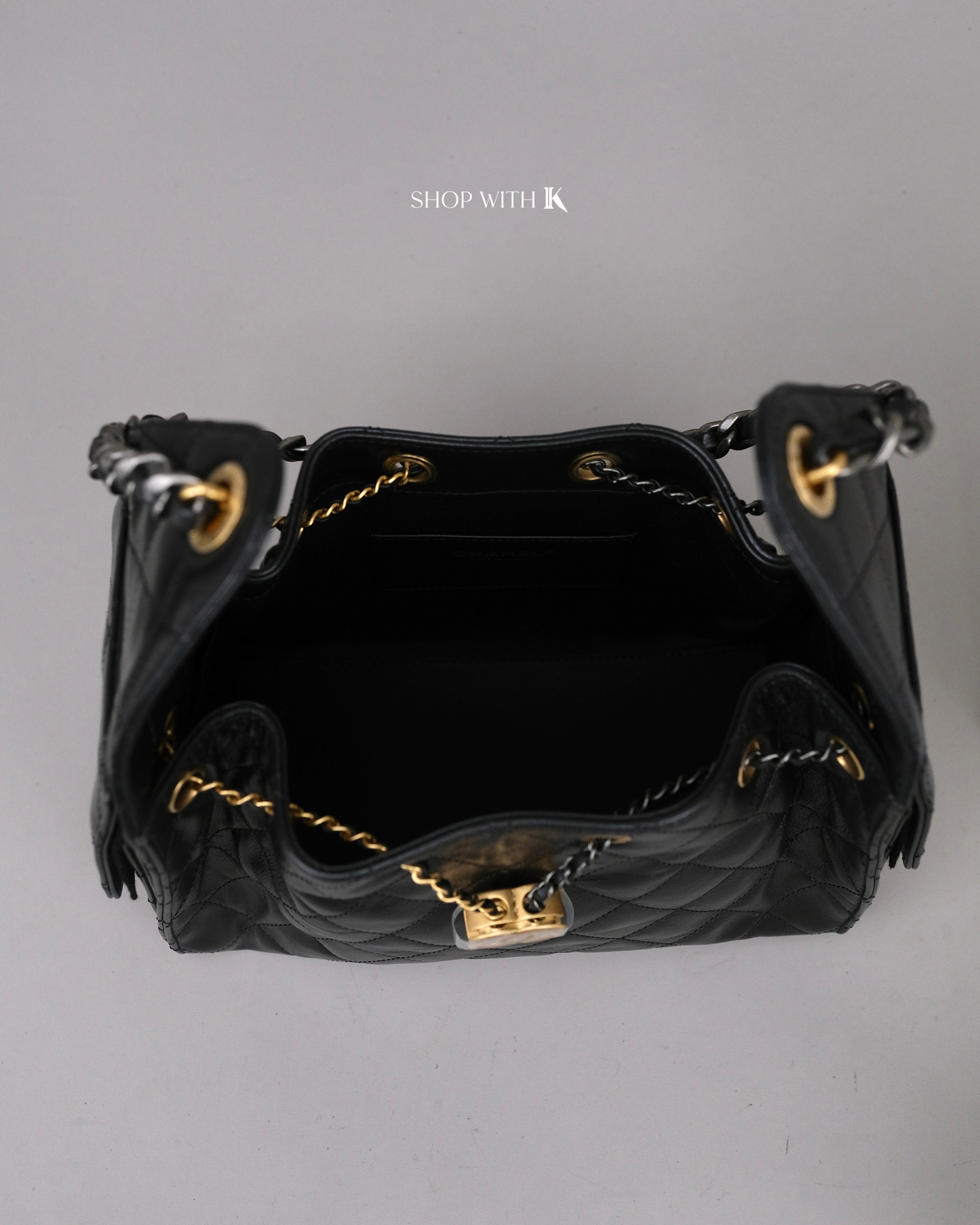 Chanel 25 Small Black Shiny Calfskin