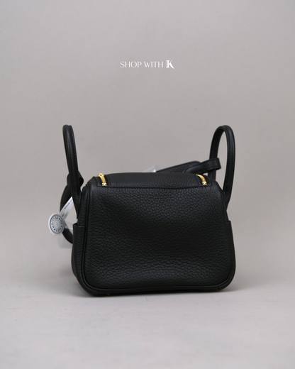 Hermes Mini Lindy Noir GHW