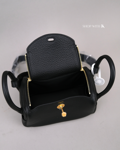 Hermes Mini Lindy Noir GHW