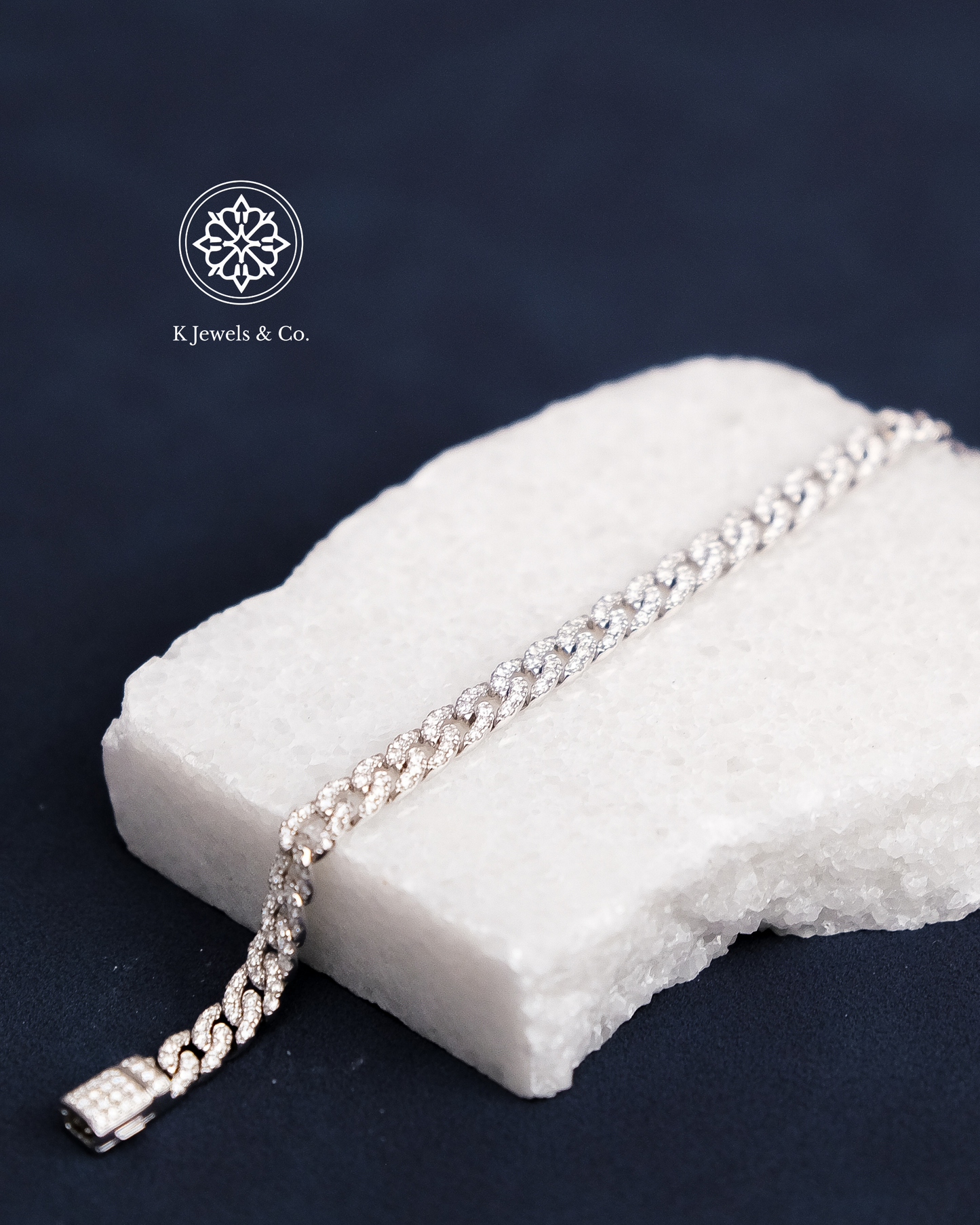 Diamond Chainlink Bracelet White Gold