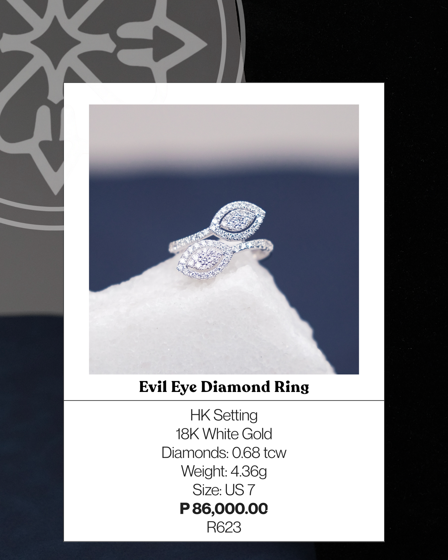 Evil Eye Diamond Ring