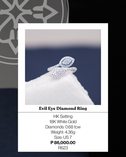 Evil Eye Diamond Ring