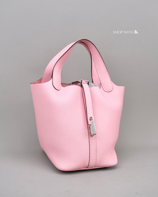 Hermes Picotin 18 Rose Sakura PHW