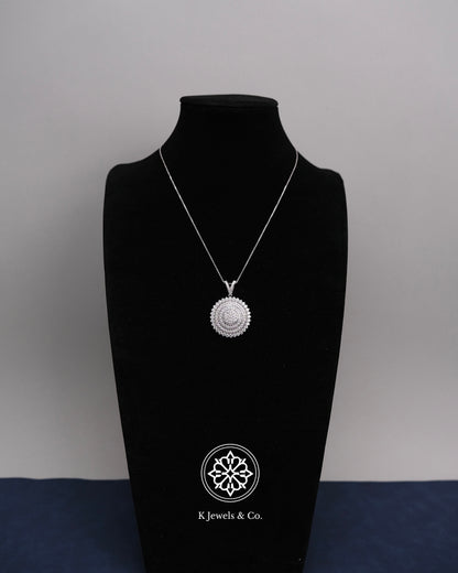 Round Diamond Pendant w/ Chain