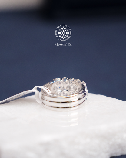 Three-Row Diamond Ring