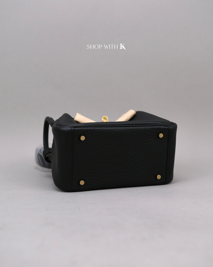 Hermes Mini Lindy Noir GHW