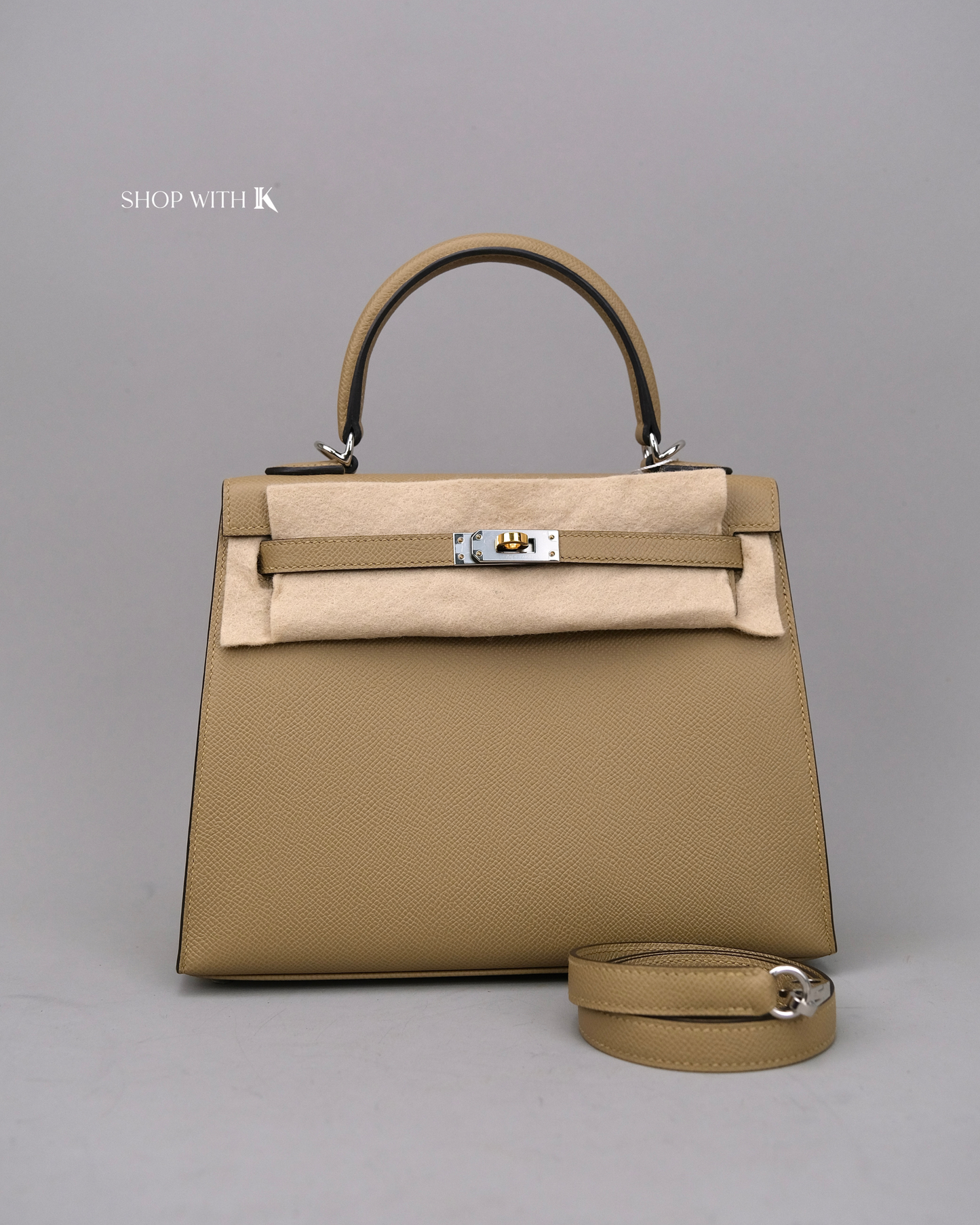 Hermes Kelly 25 Poussiere EHW