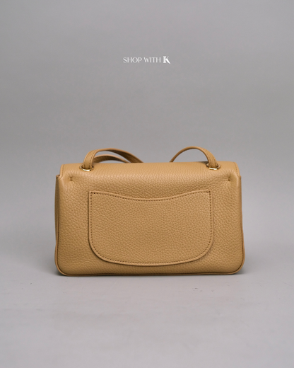 Chanel Mini Maxi Flap Dark Beige GHW