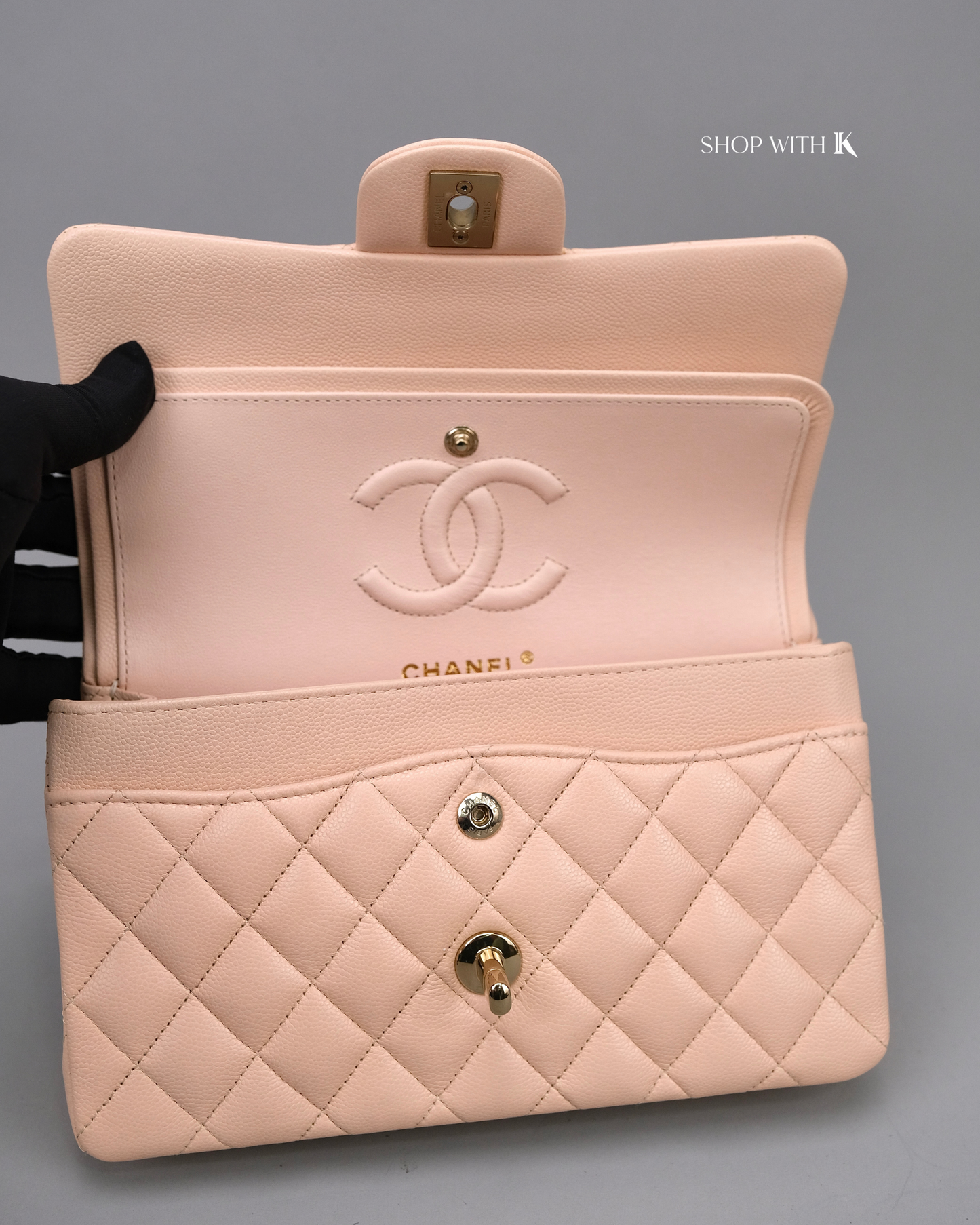 Chanel Classic Small Flap Caviar Light Beige