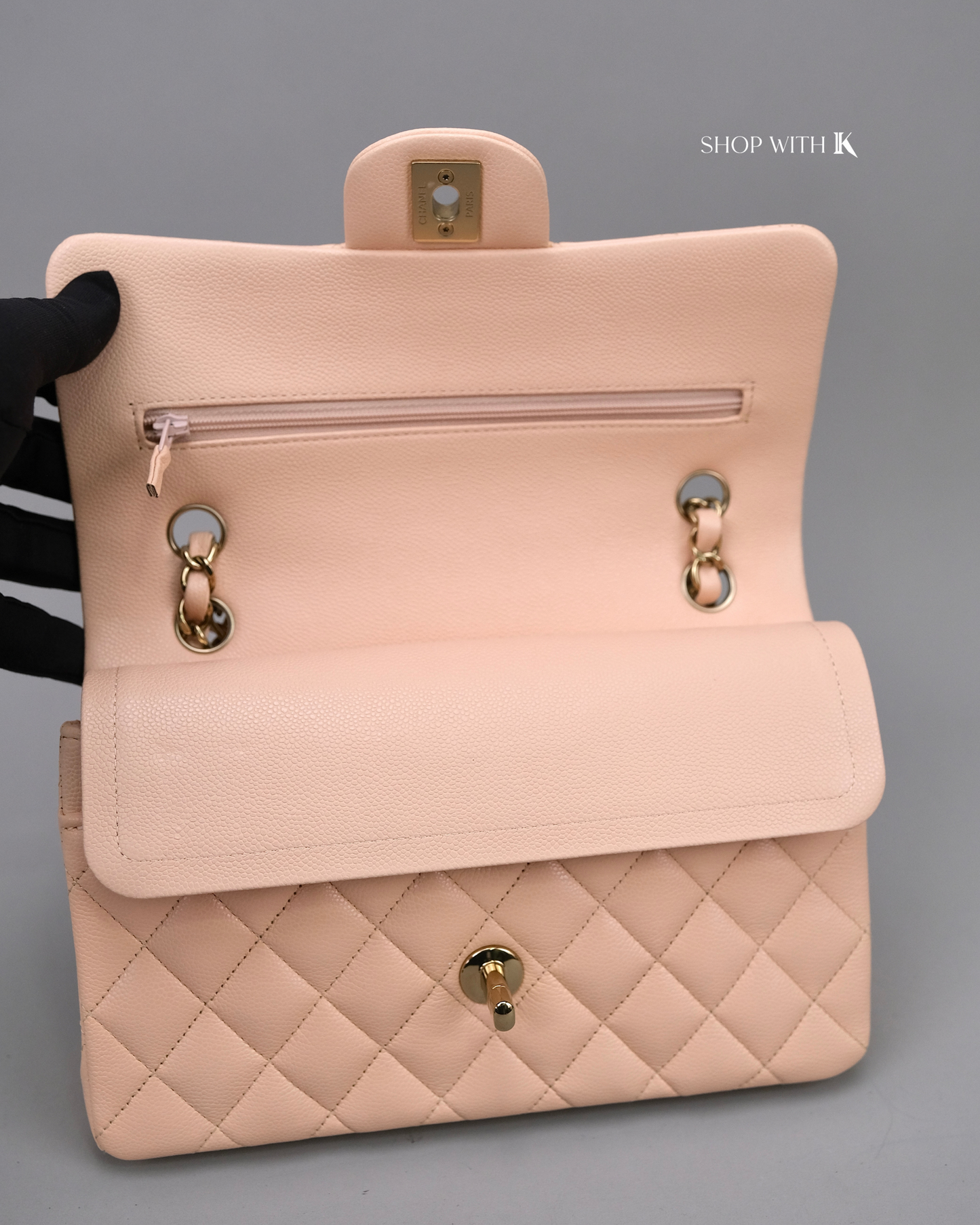 Chanel Classic Small Flap Caviar Light Beige