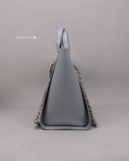 Chanel Deauville Tote Gray