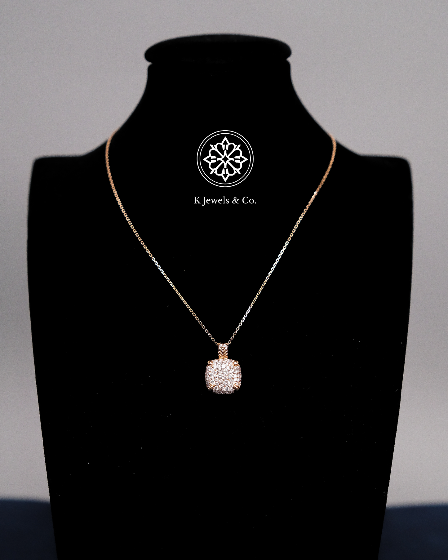 Cushion Diamond Necklace