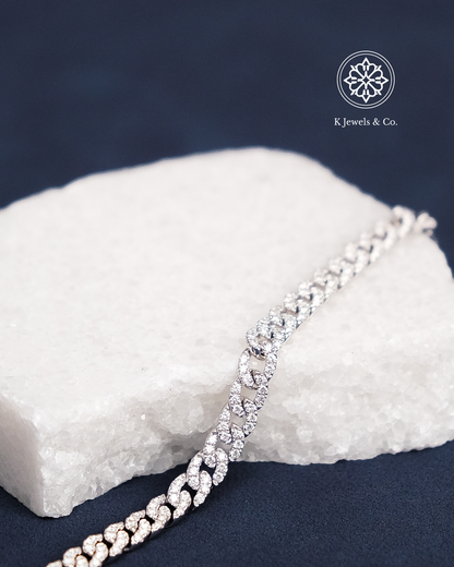 Diamond Chainlink Bracelet White Gold