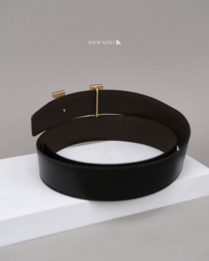 Hermes Constance Belt Noir GHW