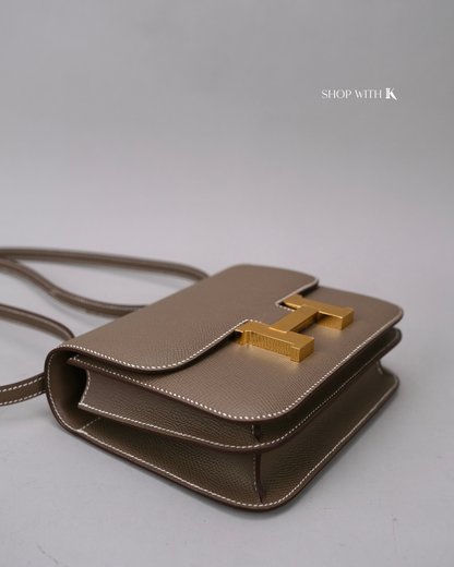 Hermes Constance 18 Etoupe GHW