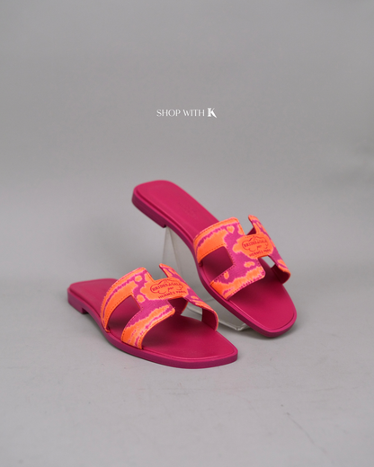 Hermes Oran Brides de Gala Pink and Orange