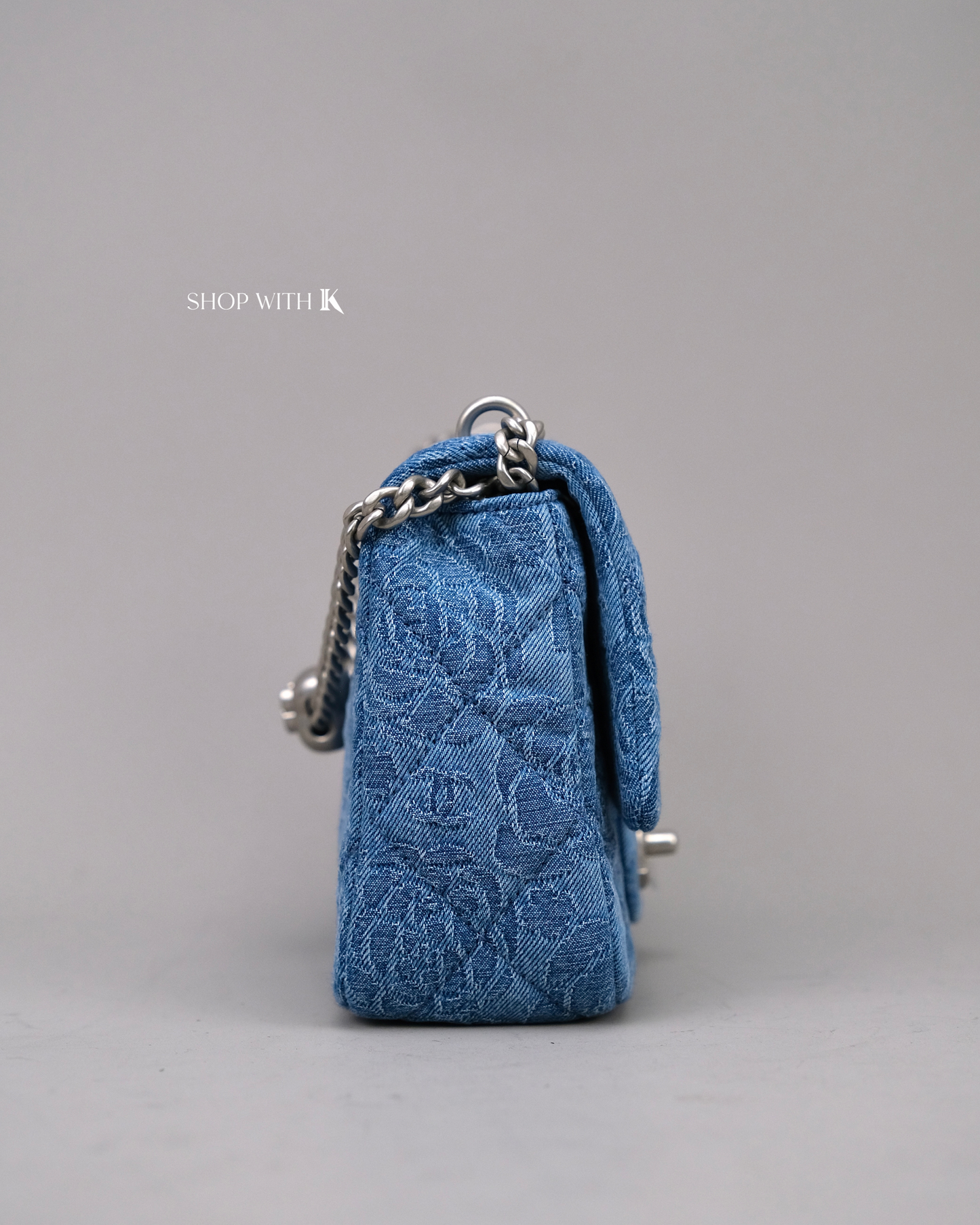 Chanel Mini Square Flap Sweetheart Crush Camellia Denim