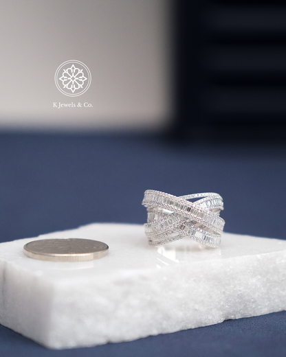 Baguette Cocktail Diamond Ring