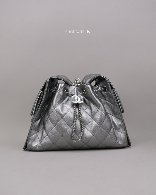 Chanel 25 Small Dark Silver