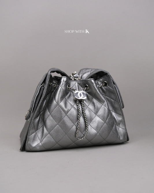 Chanel 25 Small Dark Silver