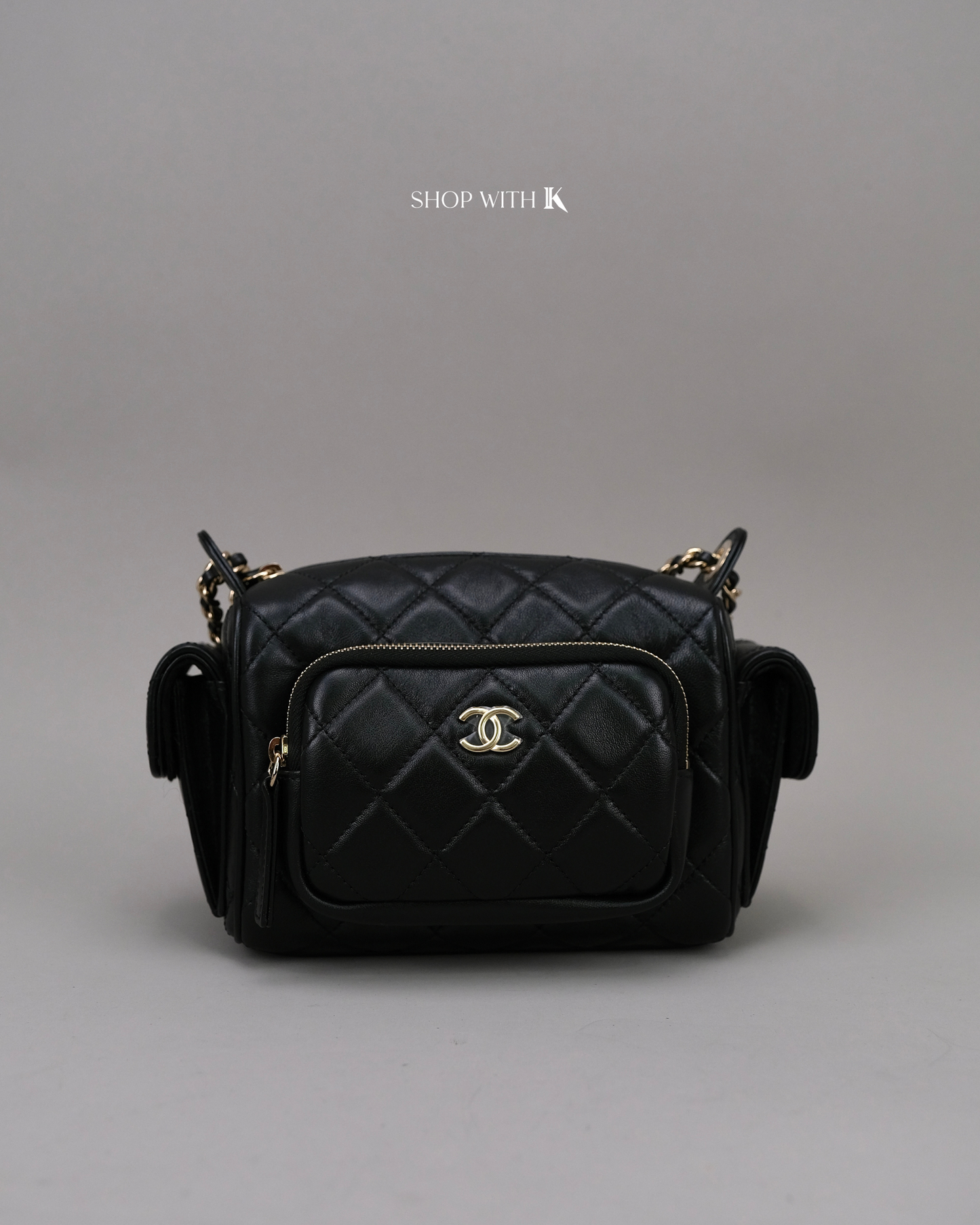 Chanel 24K Camera Bag Black CGHW