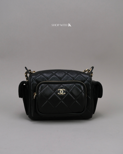 Chanel 24K Camera Bag Black CGHW