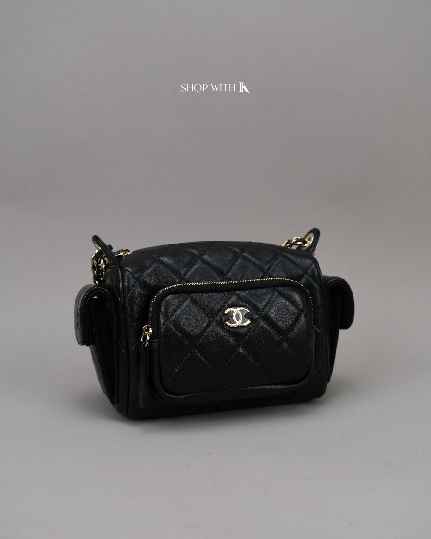 Chanel 24K Camera Bag Black CGHW