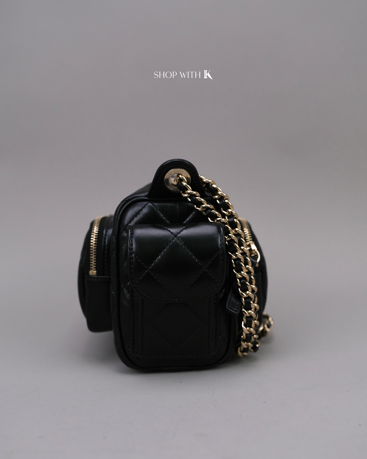 Chanel 24K Camera Bag Black CGHW