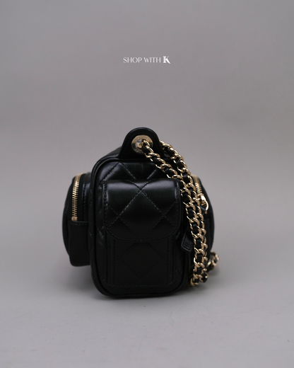 Chanel 24K Camera Bag Black CGHW