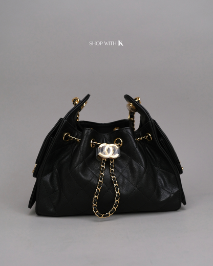 Chanel 25 Mini Black GHW