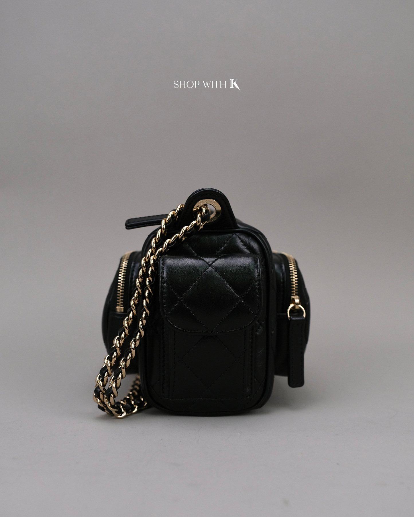 Chanel 24K Camera Bag Black CGHW