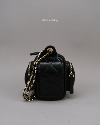 Chanel 24K Camera Bag Black CGHW