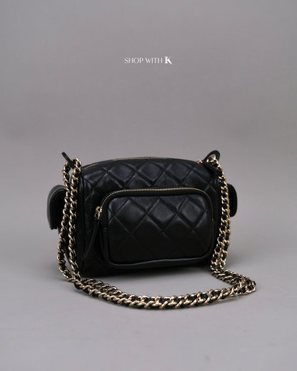 Chanel 24K Camera Bag Black CGHW