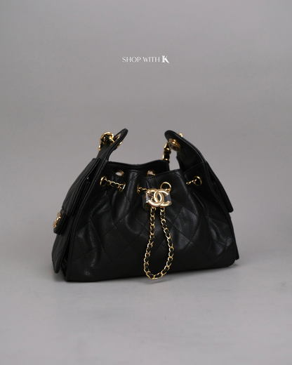 Chanel 25 Mini Black GHW