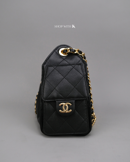 Chanel 25 Mini Black GHW