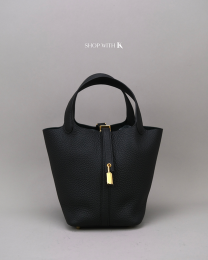Hermes Picotin 18 Noir GHW